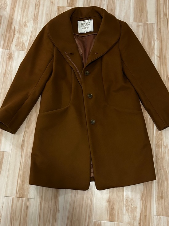 Wilfred Jackets & Blazers - Wilfred Chestnut Brown Wool-Blend Pea Coat